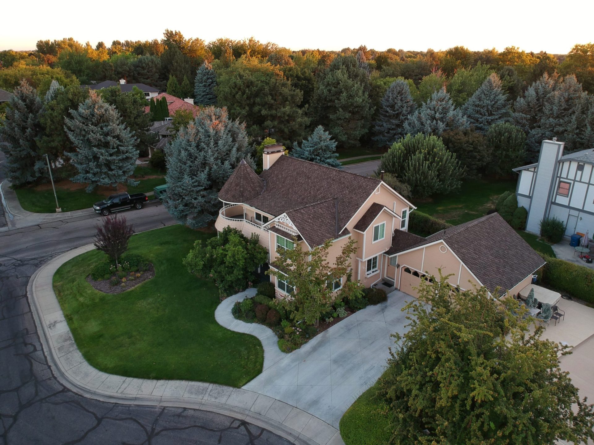 Roof against a Treasure Valley sky